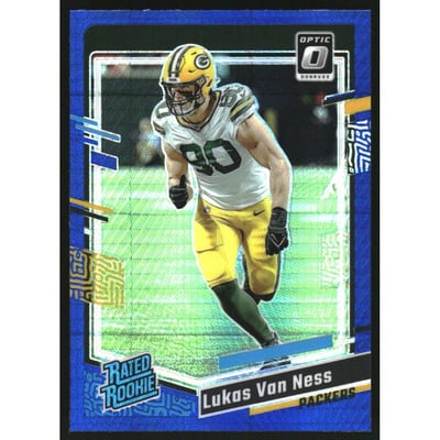 2023 Donruss Optic Blue Hyper #240 Lukas Van Ness RR