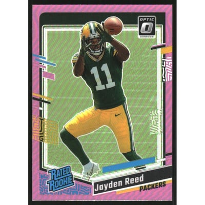 2023 Donruss Optic Pink #239 Jayden Reed RR