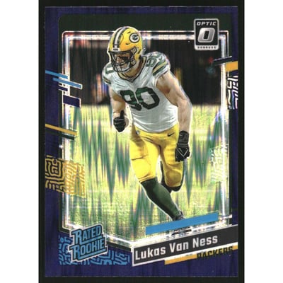 2023 Donruss Optic Purple Shock #240 Lukas Van Ness RR