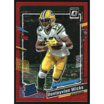 2023 Donruss Optic Red Stars #249 Dontayvion Wicks RR