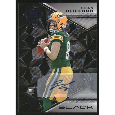 2023 Panini Black Rookies Autographs Sapphire #128 Sean Clifford/35