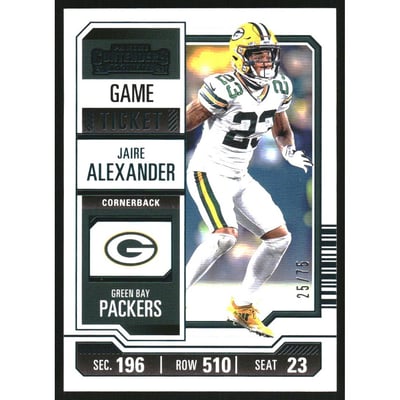 2023 Panini Contenders Game Ticket Teal #38 Jaire Alexander