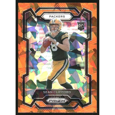 2023 Panini Prizm Prizms Orange Ice #338 Sean Clifford