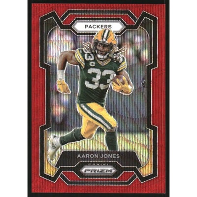 2023 Panini Prizm Prizms Red Wave #105 Aaron Jones