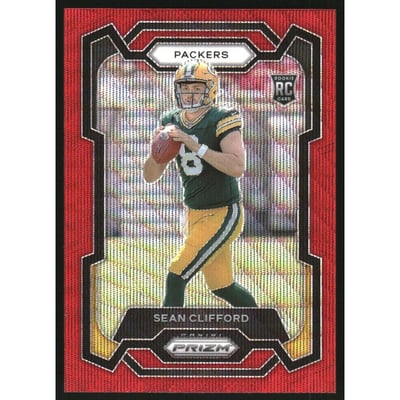 2023 Panini Prizm Prizms Red Wave #338 Sean Clifford