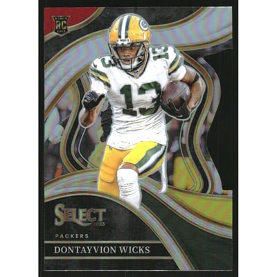 2023 Select Prizm Red and Yellow Die Cut #271 Dontayvion Wicks