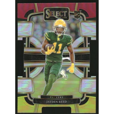 2023 Select Prizm Red and Yellow Die Cut #38 Jayden Reed