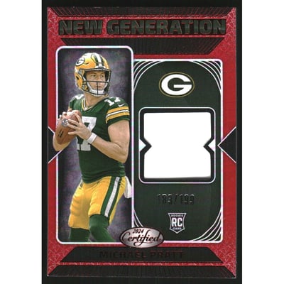 2024 Certified New Generation Jerseys Mirror Red #28 Michael Pratt
