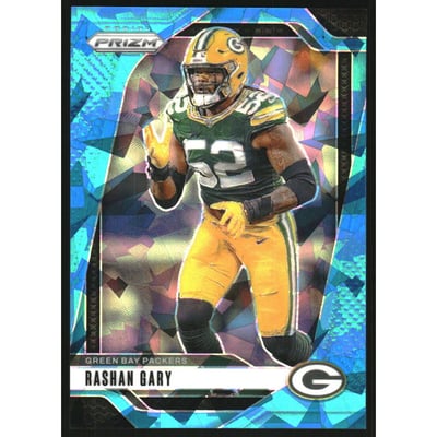 2024 Panini Prizm Prizms Blue Ice #107 Rashan Gary