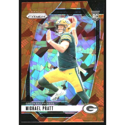 2024 Panini Prizm Prizms Orange Ice #379 Michael Pratt