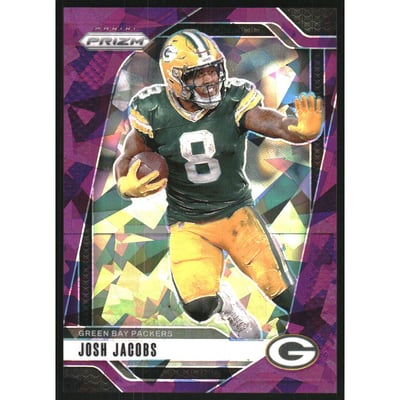 2024 Panini Prizm Prizms Purple Ice #102 Josh Jacobs