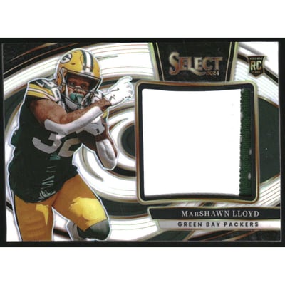 2024 Select Jumbo Rookie Swatch Prizm White #30 MarShawn Lloyd