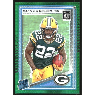 2025 Donruss Optic Green Hyper #205 Matthew Golden RR