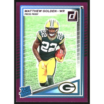 2025 Donruss Press Proof Purple #311 Matthew Golden RR