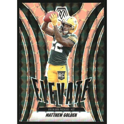 2025 Panini Mosaic Elevate Mosaic Orange Fluorescent #3 Matthew Golden