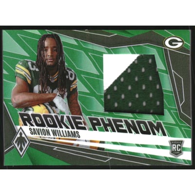 2025 Panini Phoenix Rookie Phenom Jerseys Green #26 Savion Williams