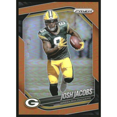2025 Panini Prizm Prizms Orange #188 Josh Jacobs