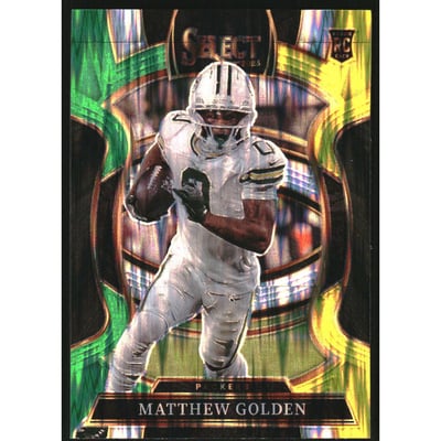 2025 Select Prizm Green and Yellow Shock #66 Matthew Golden