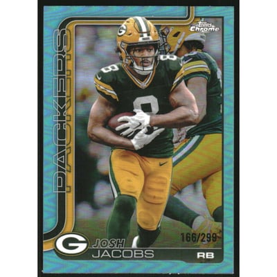 2025 Topps Chrome Teal Refractors #110 Josh Jacobs
