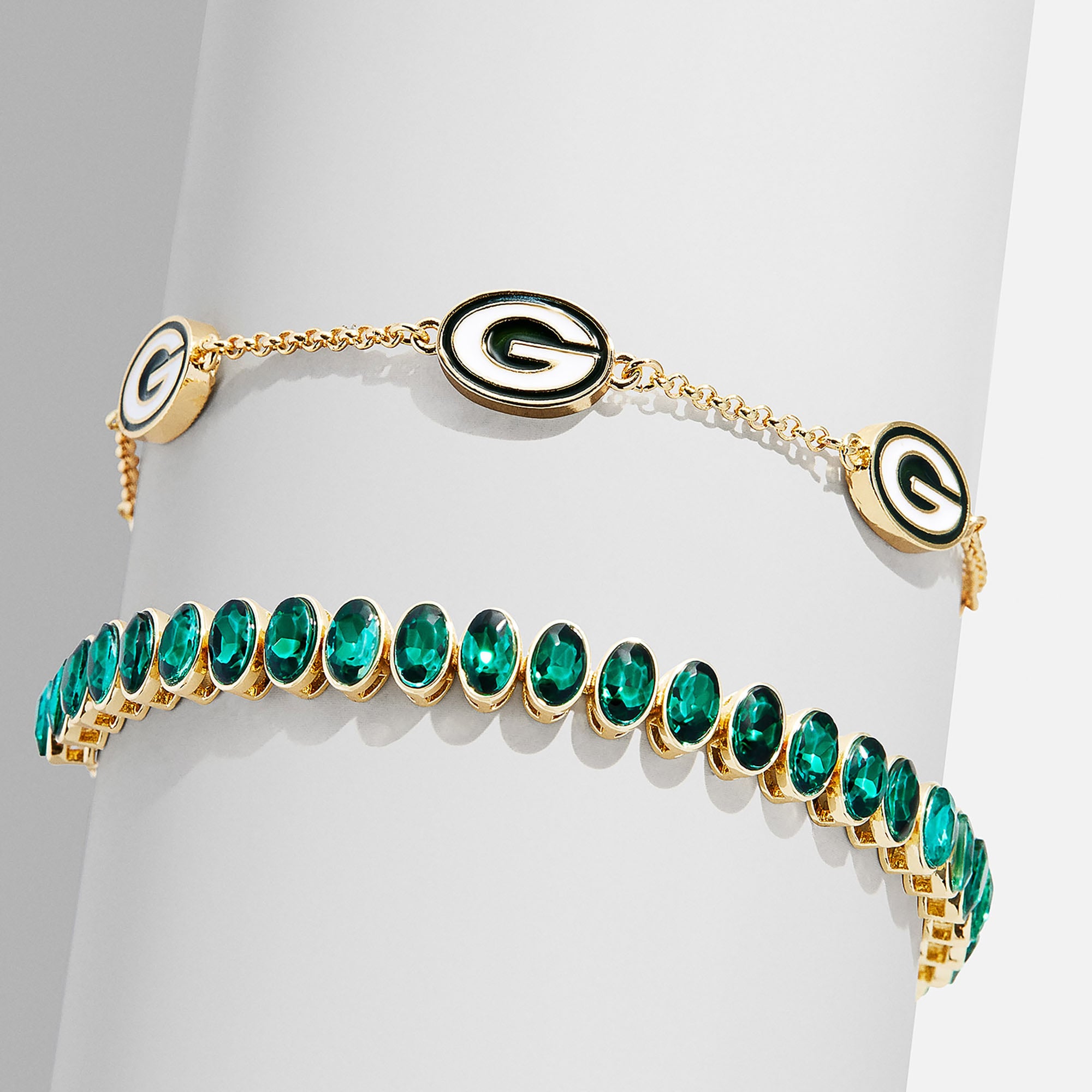 Ensemble de deux bracelets de tennis BaubleBar Green Bay Packers