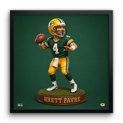 Brett Favre Green Bay Packers 13" x 13" Bobblehead Framed Print