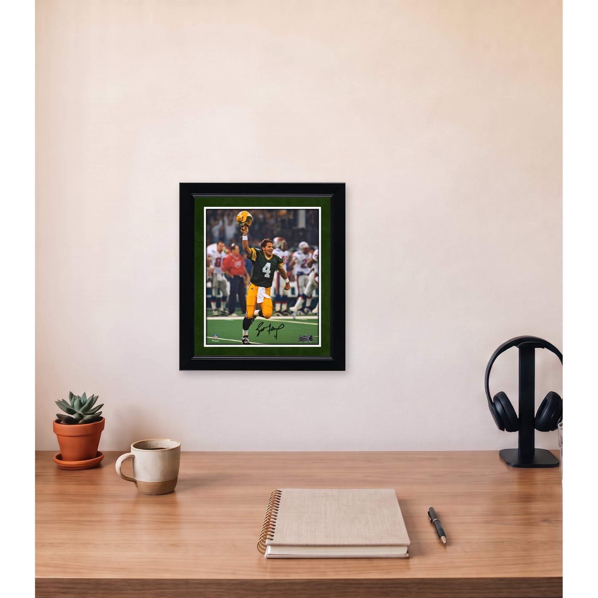 Photo dédicacée de Brett Favre (Green Bay Packers) - 20 x 25 cm (8 x 10 pouces) - Célébration du Super Bowl XXXI
