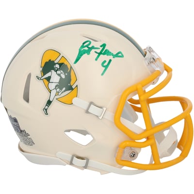 Brett Favre Green Bay Packers Autographed Fanatics Authentic Riddell Retro Speed Mini Helmet 