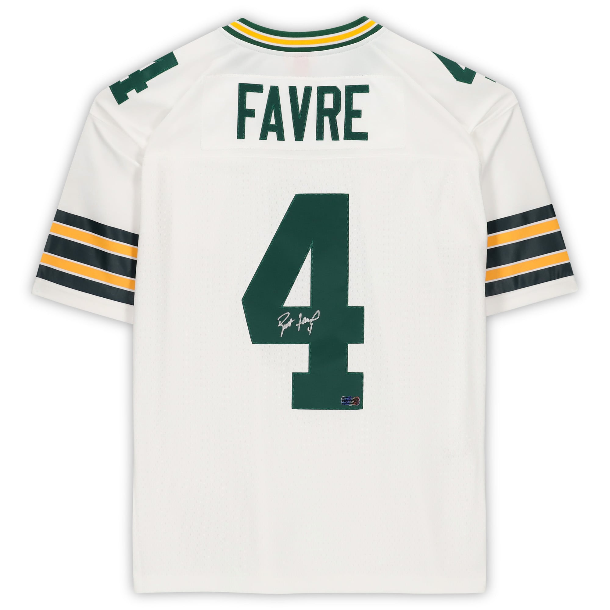 Maillot réplique autographié Mitchell & Ness des Packers de Green Bay par Brett Favre