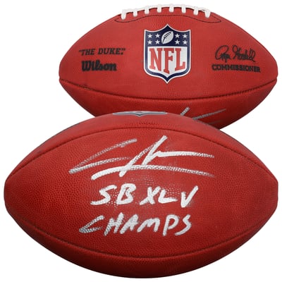 Charles Woodson Green Bay Packers Autographed Fanatics Authentic Duke Full Color Football with "SB XLV Champ" Inscription
