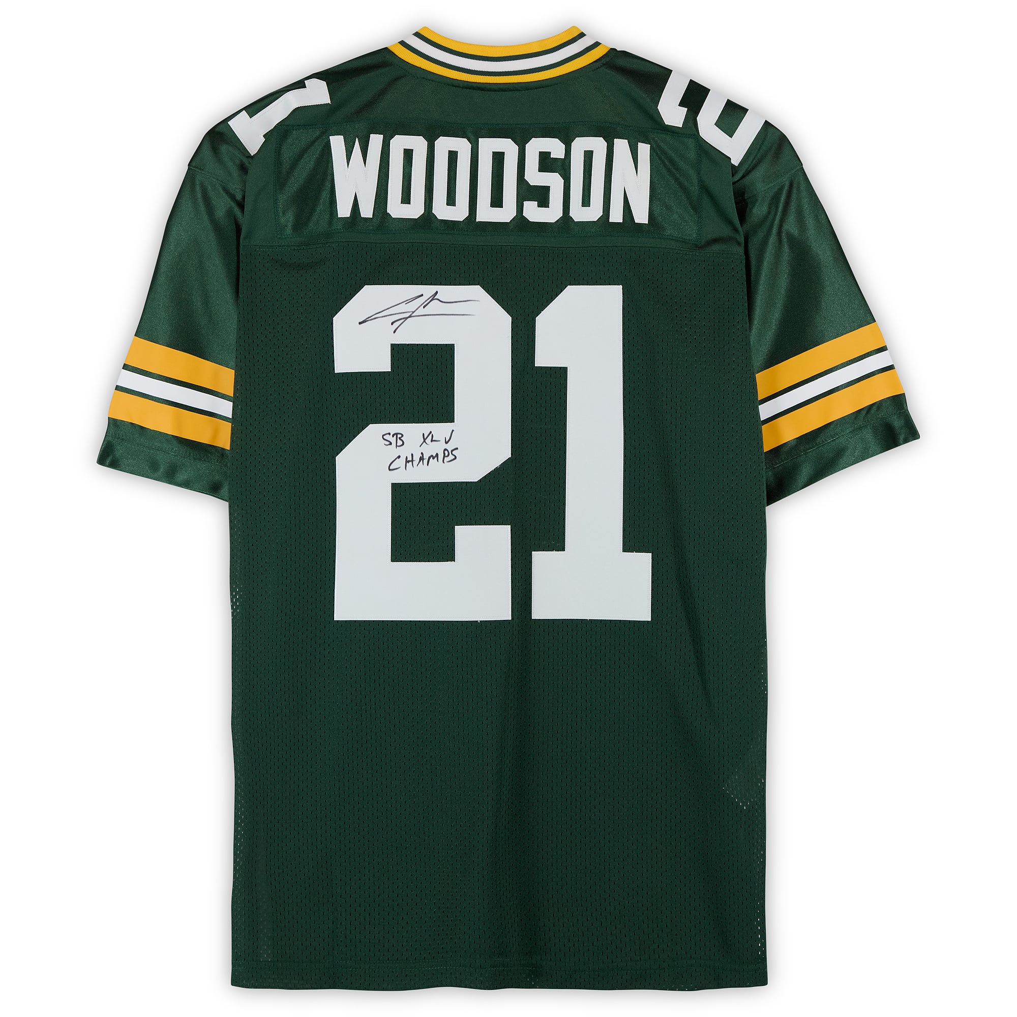 Charles Woodson Green Bay Packers Autographed Green Mitchell & Ness Authentic Jersey with "SB XLV Champ" Inscription