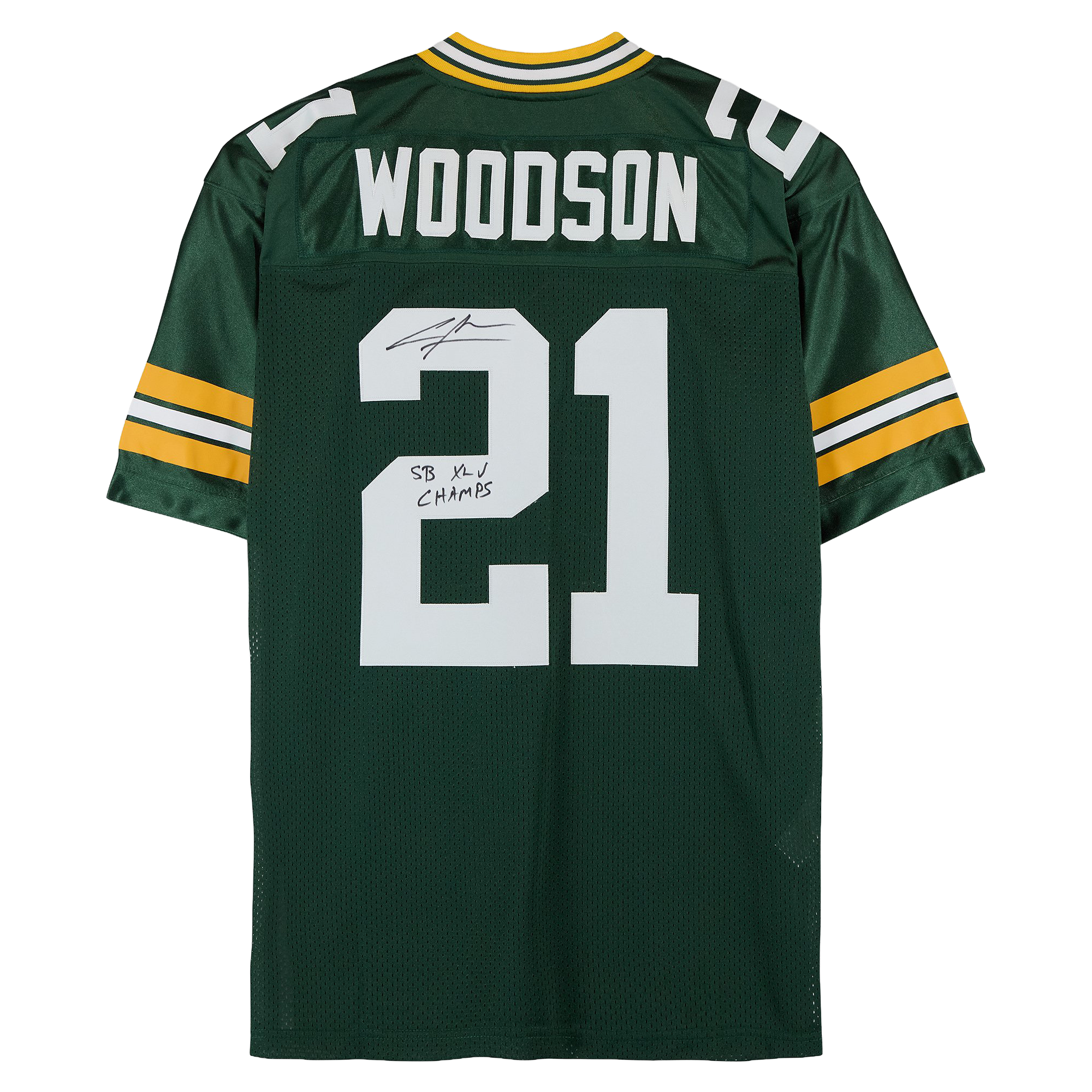 Charles Woodson Green Bay Packers Autographed Green Mitchell & Ness Authentic Jersey with "SB XLV Champ" Inscription