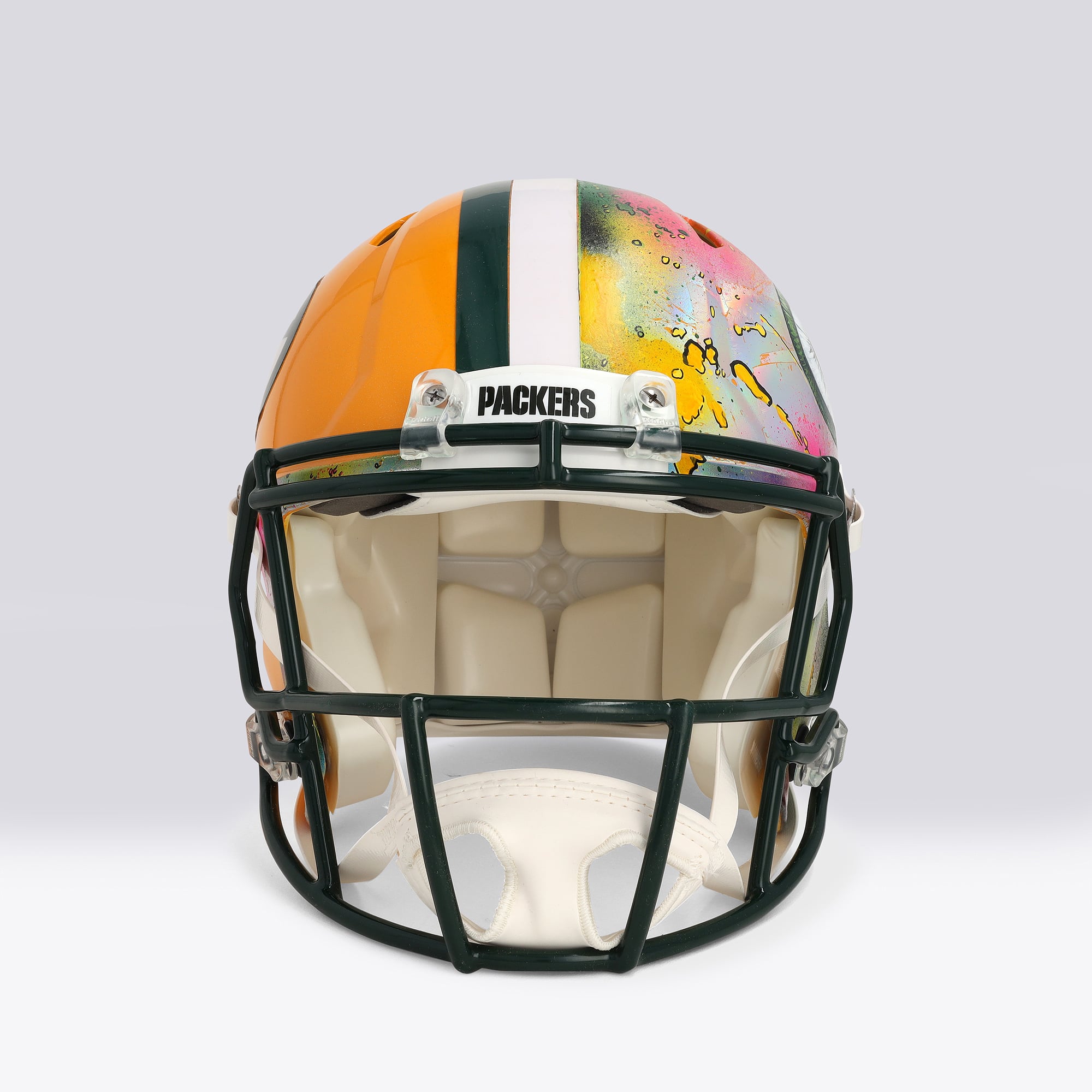 Casque Riddell Speed ​​Authentic autographié par Charles Woodson (Green Bay Packers) - Illustration de Shawn Voelker - NF70444439