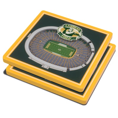Green Bay Packers Fanpoint 3D StadiumView Coasters
