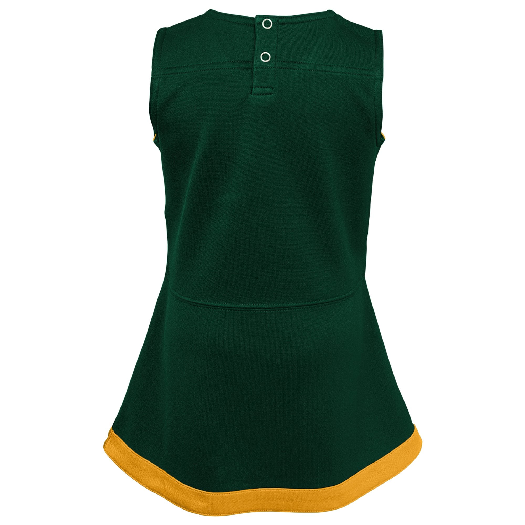 Girls Toddler Green Bay Packers Cheer Captain V-Neck Dress with Bloomers