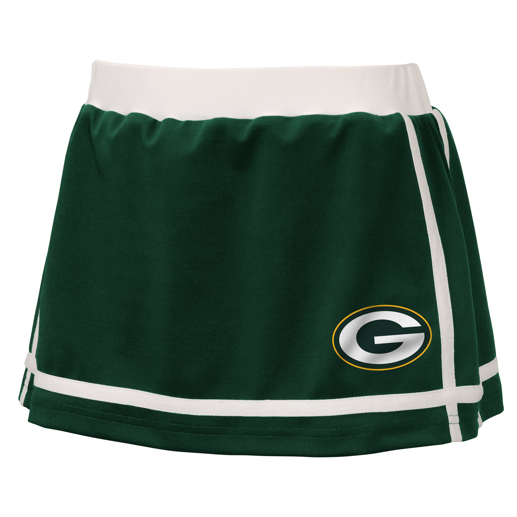 Vêtements pour jeunes filles par Erin Andrews - Jupe-short rayée verte des équipes spéciales Green Bay Packers