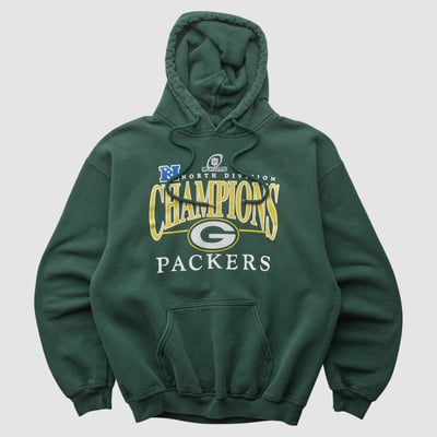 Green Bay Packers 2000s Hooded Pullover Sweatshirt - Green - XS by Fanatics Real Vintage
