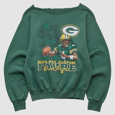 Green Bay Packers 90s Pullover Sweatshirt - Green - XXS by Fanatics Real Vintage