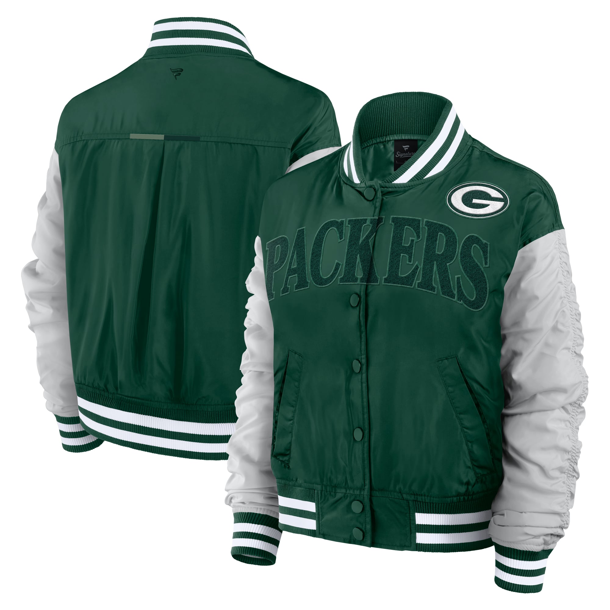 公式 レア 美品 Green Bay Packers サテン ジャケット パッカーズ 