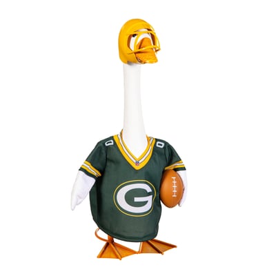Green Bay Packers Gameday Porch Goose Statue & Team Uniform Set