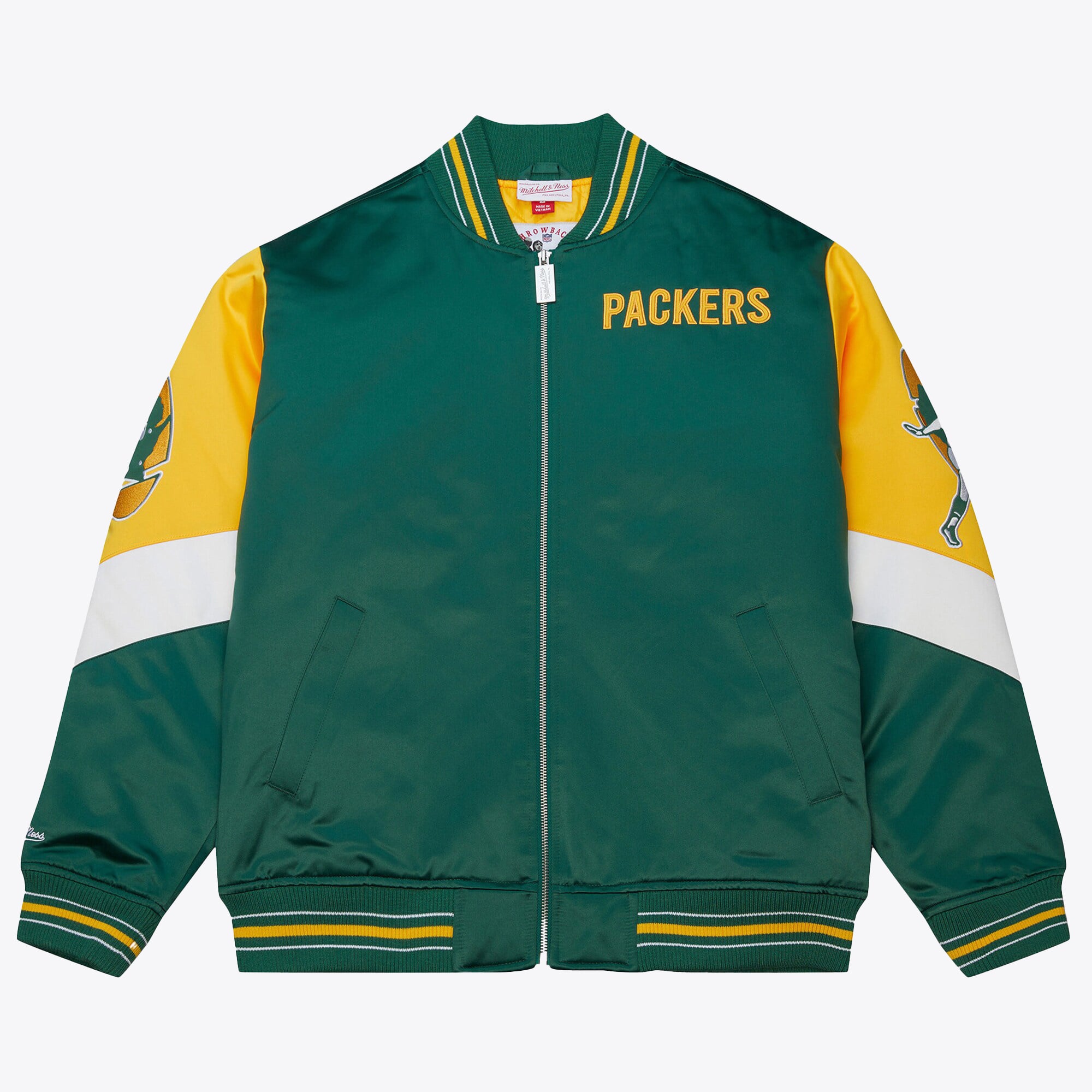公式 レア 美品 Green Bay Packers サテン ジャケット パッカーズ 