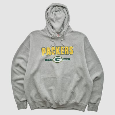 Green Bay Packers NFL 2000s Hooded Pullover Sweatshirt - Heather Gray - XL by Fanatics Real Vintage