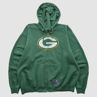 Green Bay Packers NFL 2010s Hooded Full Zip Sweatshirt - Green - XL by Fanatics Real Vintage