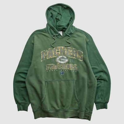 Green Bay Packers NFL 2010s Hooded Pullover Sweatshirt - Green - L by Fanatics Real Vintage
