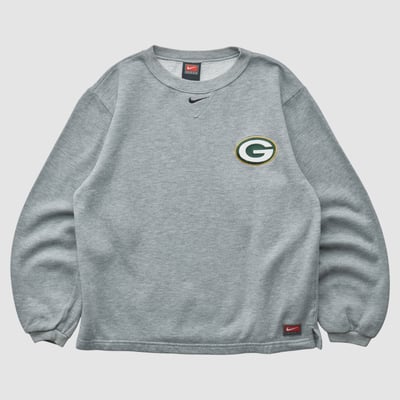 Green Bay Packers Nike 2000s Pullover Sweatshirt - Heather Gray - Yth L by Fanatics Real Vintage