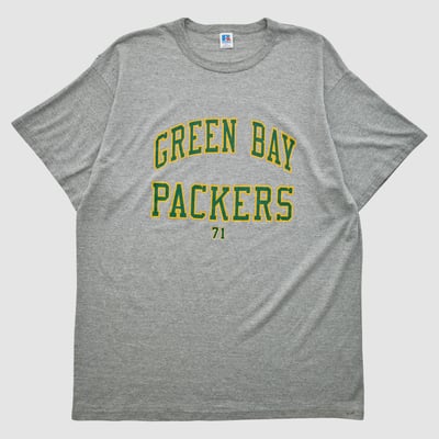Green Bay Packers Russell 90s T-shirt - Heather Gray - 2XL by Fanatics Real Vintage