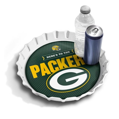 Green Bay Packers IDNA 13" Bottle Cap Serving Tray
