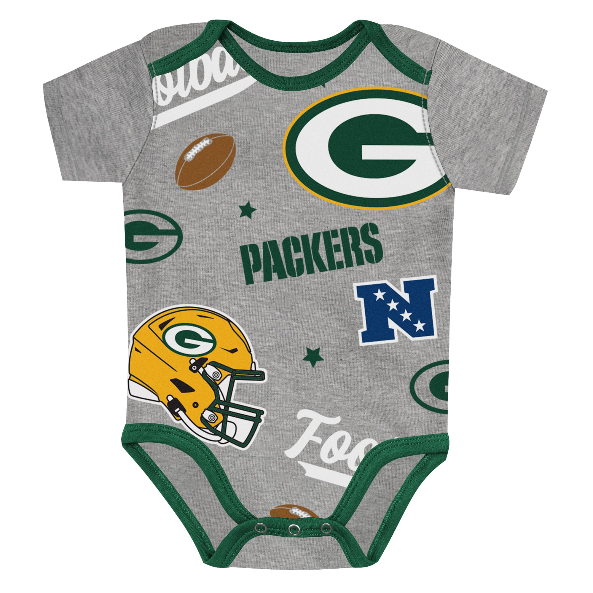 Ensemble de body 3 pièces pour bébé Outerstuff Green Bay Packers, choix premier tour