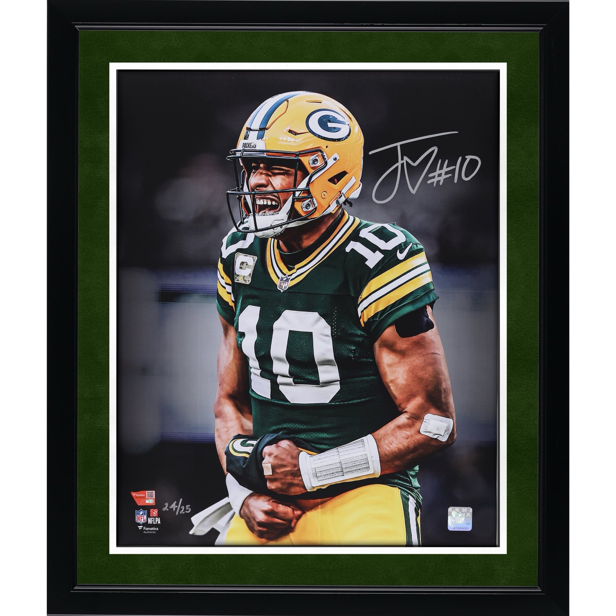 Jordan Love Green Bay Packers Autographed 16" x 20" Unleashed Spotlight Photograph - Limited Edition of 25