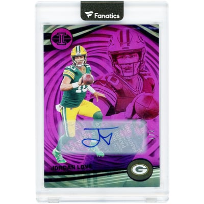 Jordan Love Green Bay Packers Autographed 2023 Panini Illusions Purple #39 #1/1 Card