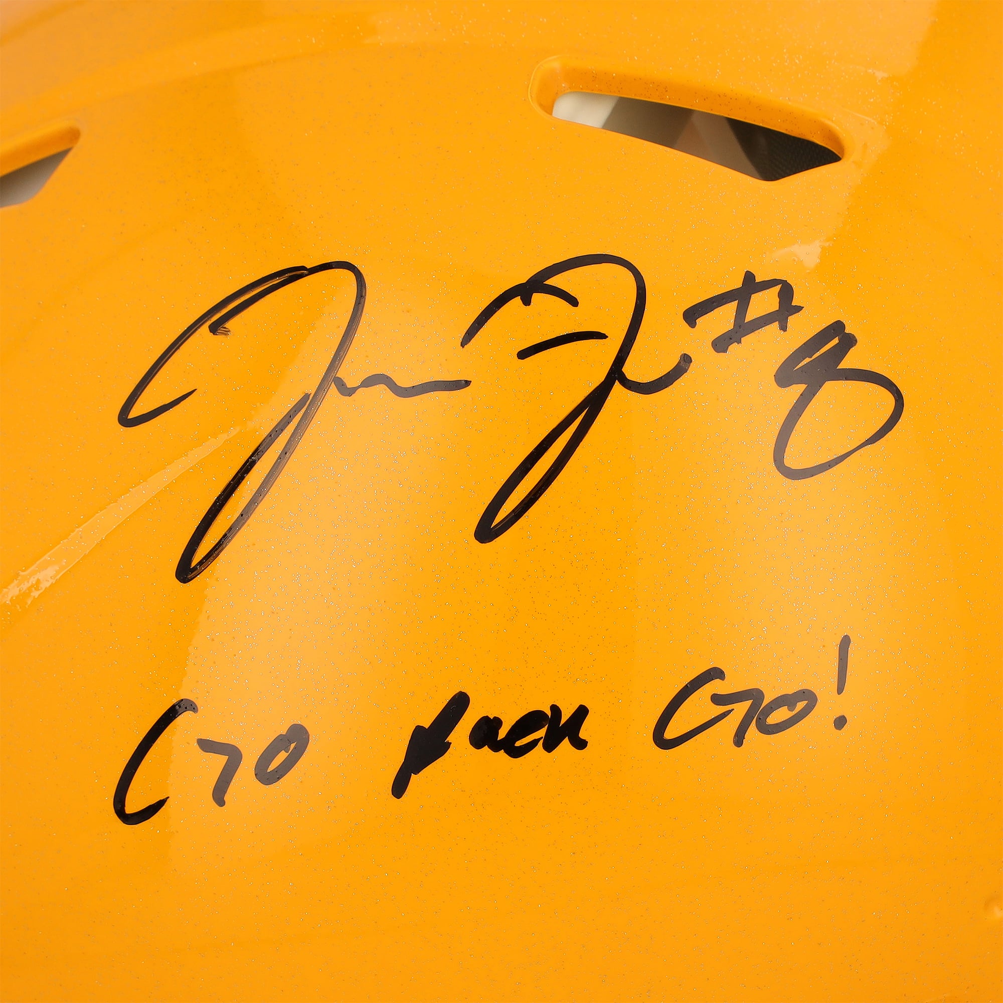 Casque Riddell Speed ​​Authentic rétro 2021 autographié par Josh Jacobs des Green Bay Packers avec inscription « Go Pack Go ! »